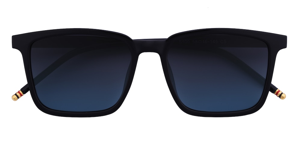Xavier Black Rectangle TR90 Sunglasses