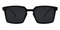 Wythe Black Rectangle TR90 Sunglasses