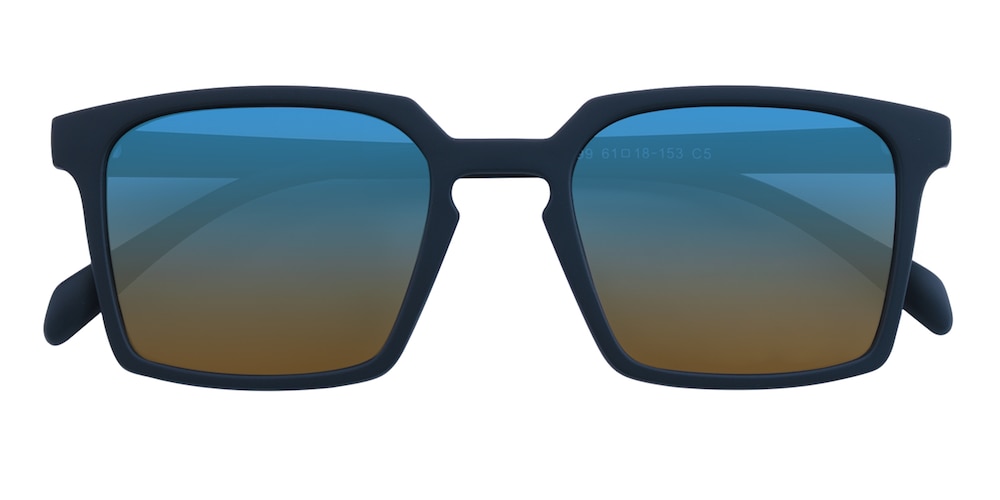 Wythe Blue Rectangle TR90 Sunglasses