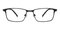 Abbott Black Rectangle Titanium Eyeglasses