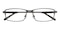 Abel Gunmetal Rectangle Titanium Eyeglasses