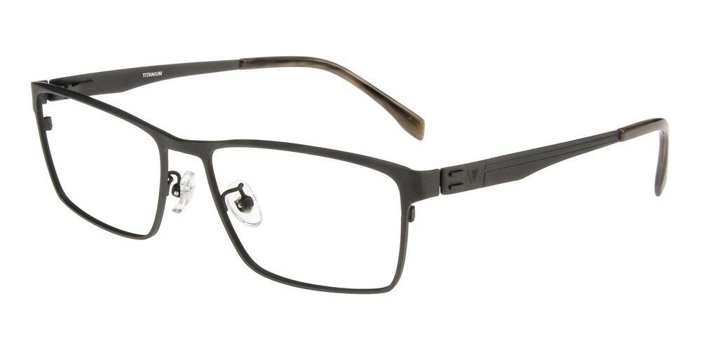 Adair Gunmetal Rectangle Titanium Eyeglasses