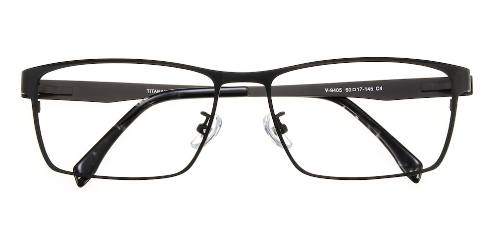 Adair Gunmetal Rectangle Titanium Eyeglasses