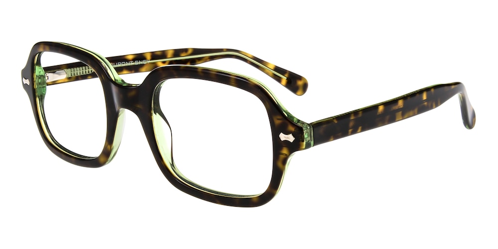 Archibald Green Tortoise Rectangle Acetate Eyeglasses