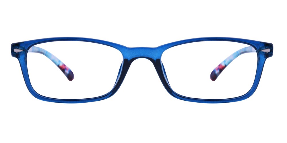Evansville Blue Rectangle TR90 Eyeglasses