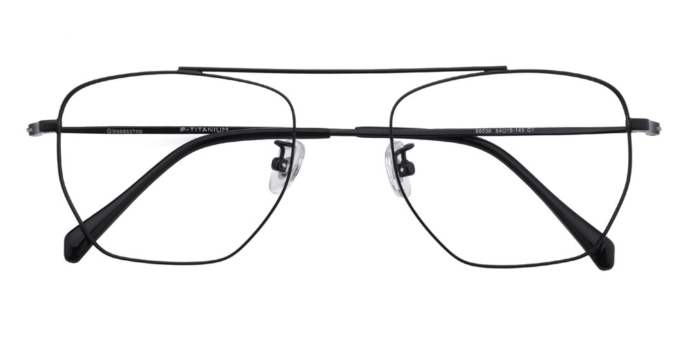 Ziv Black Aviator Titanium Eyeglasses