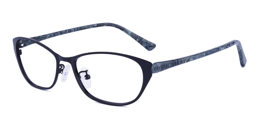 Walter Black Cat Eye Metal Eyeglasses