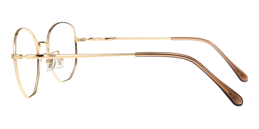 Timothy Black/Golden Polygon Metal Eyeglasses