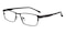 Carllyle Black Rectangle Titanium Eyeglasses