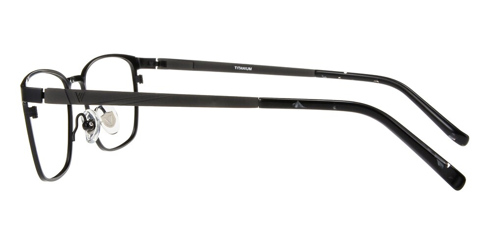 Faraday Black Rectangle Titanium Eyeglasses