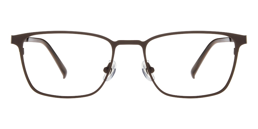 Faraday Brown Rectangle Titanium Eyeglasses