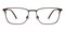 Faraday Brown Rectangle Titanium Eyeglasses