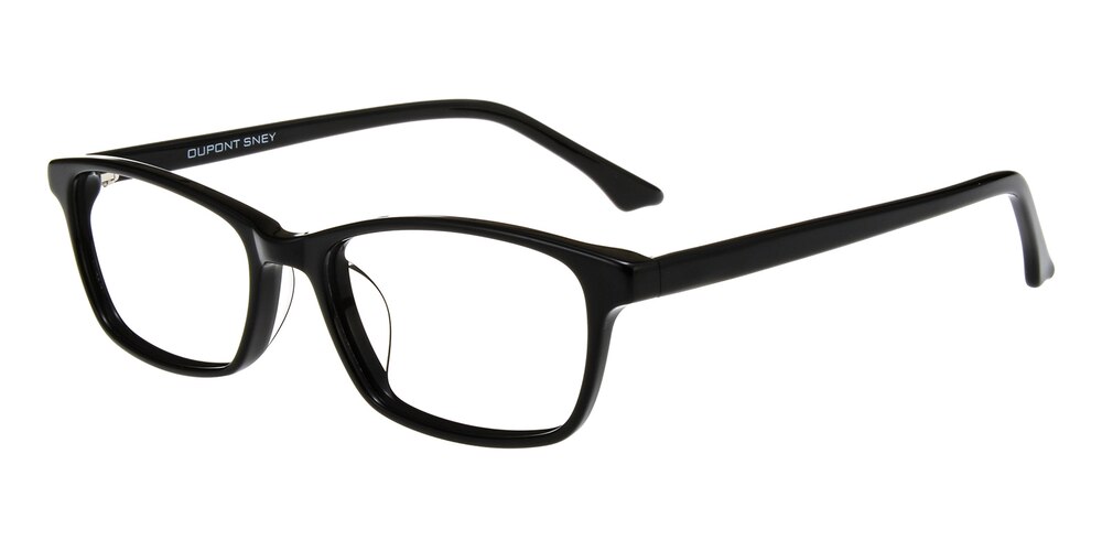 Webster Black Rectangle Acetate Eyeglasses
