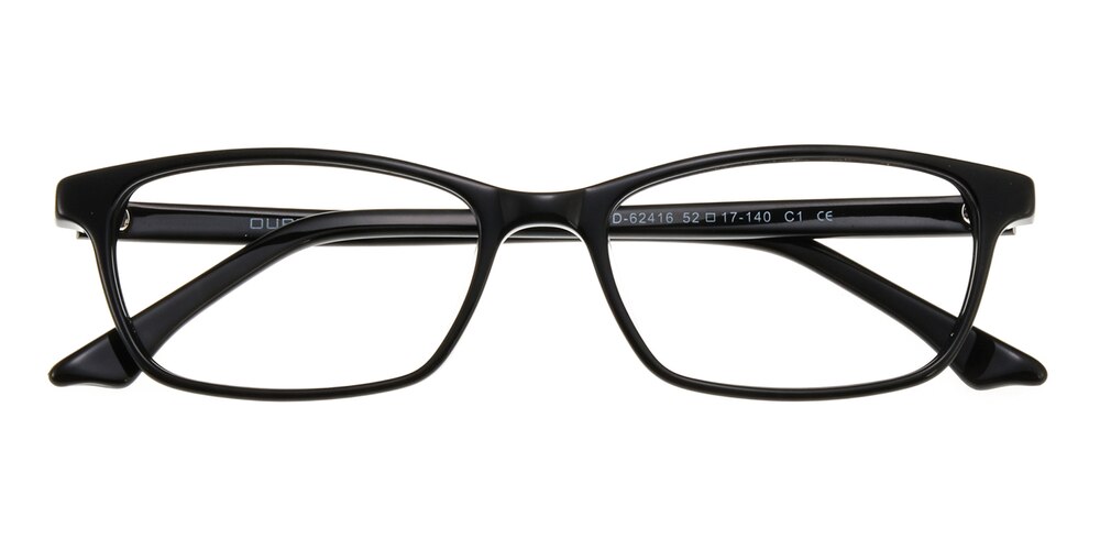 Webster Black Rectangle Acetate Eyeglasses