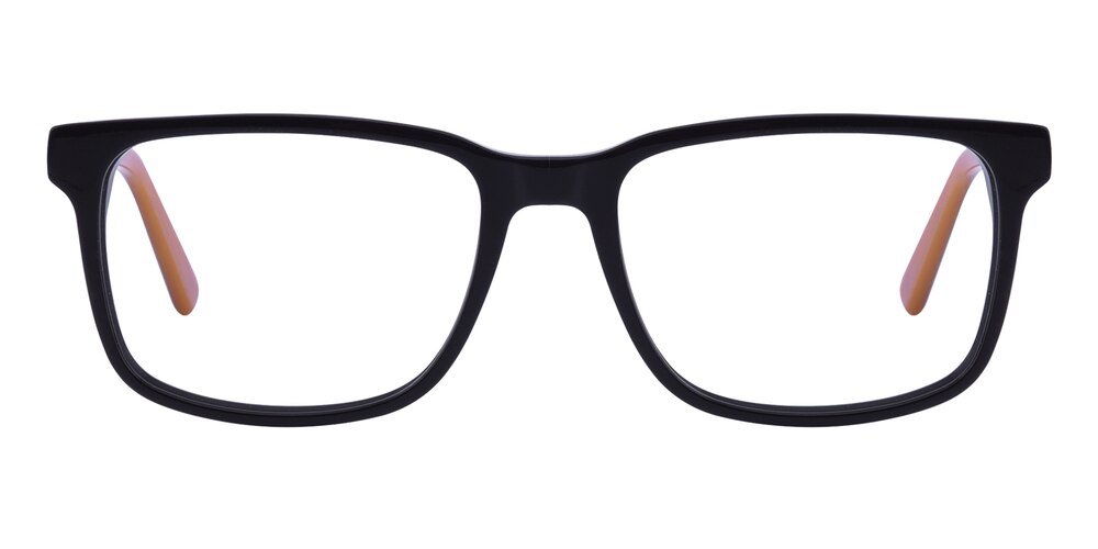 Ethel Black/Brown Rectangle Acetate Eyeglasses