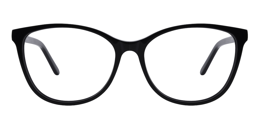 Evelyn Black Cat Eye Acetate Eyeglasses