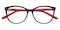 Evelyn Blue/Red Cat Eye Acetate Eyeglasses