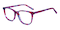 Genevieve Purple Tortoise Rectangle Acetate Eyeglasses