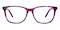 Genevieve Purple Tortoise Rectangle Acetate Eyeglasses