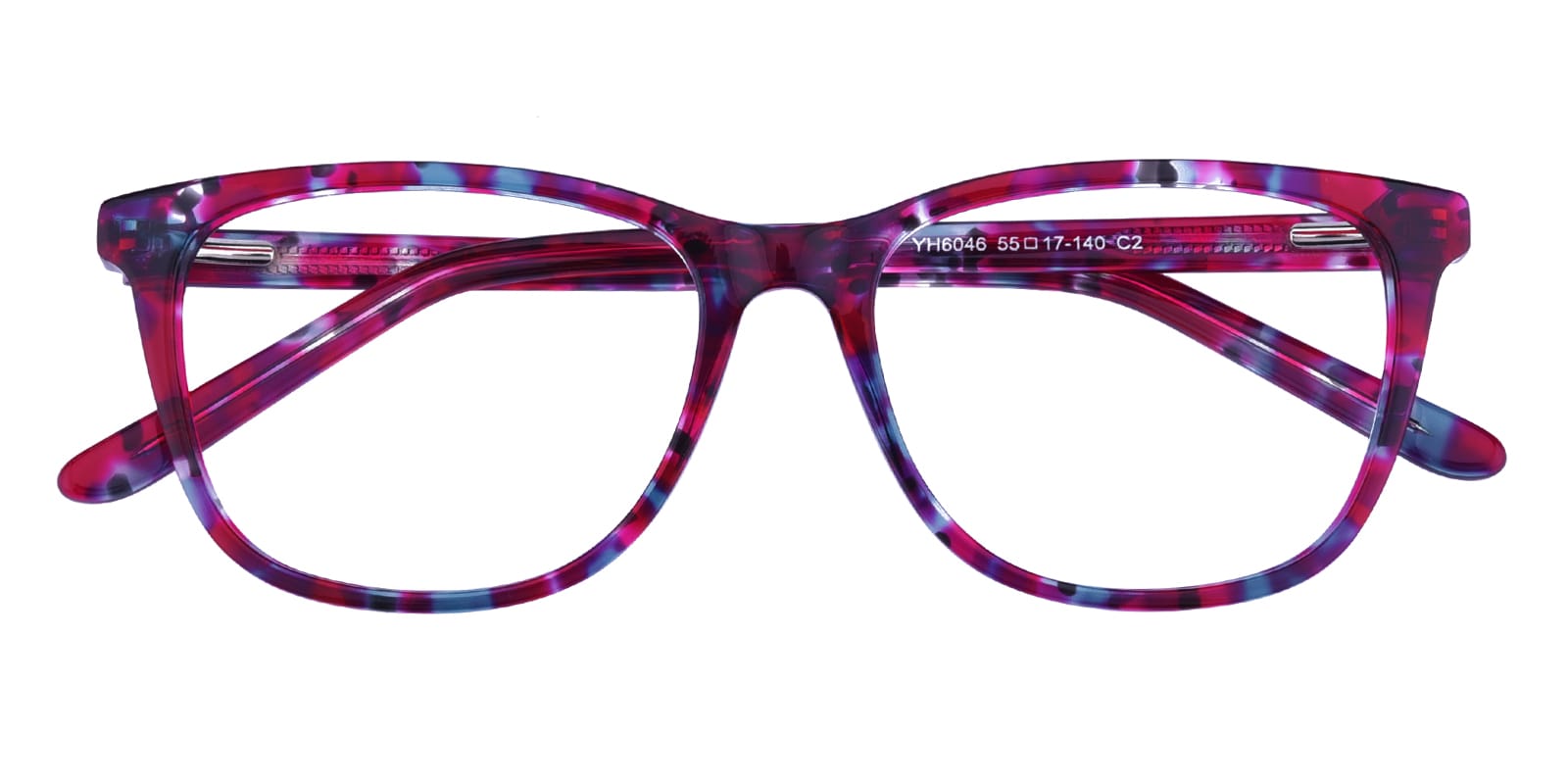 Rectangle Eyeglasses, Full Frame Purple Tortoise Plastic - FZ1269