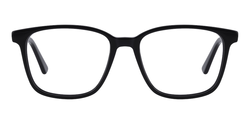 Geraldine Black Rectangle Acetate Eyeglasses