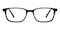 Ezekiel Black Rectangle Acetate Eyeglasses