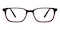 Ezekiel Burgundy Rectangle Acetate Eyeglasses