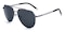 Warner Gunmetal Aviator Metal Sunglasses