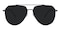 Warner Gunmetal Aviator Metal Sunglasses