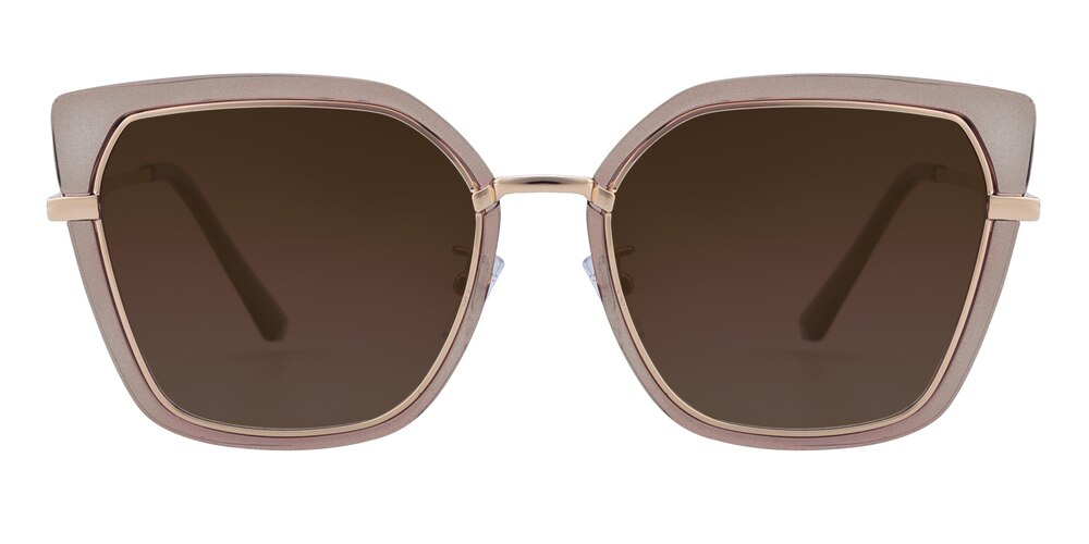 Cathy Brown Cat Eye TR90 Sunglasses