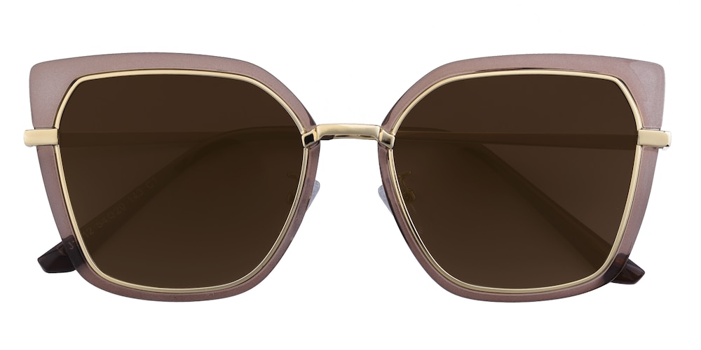 Cathy Brown Cat Eye TR90 Sunglasses