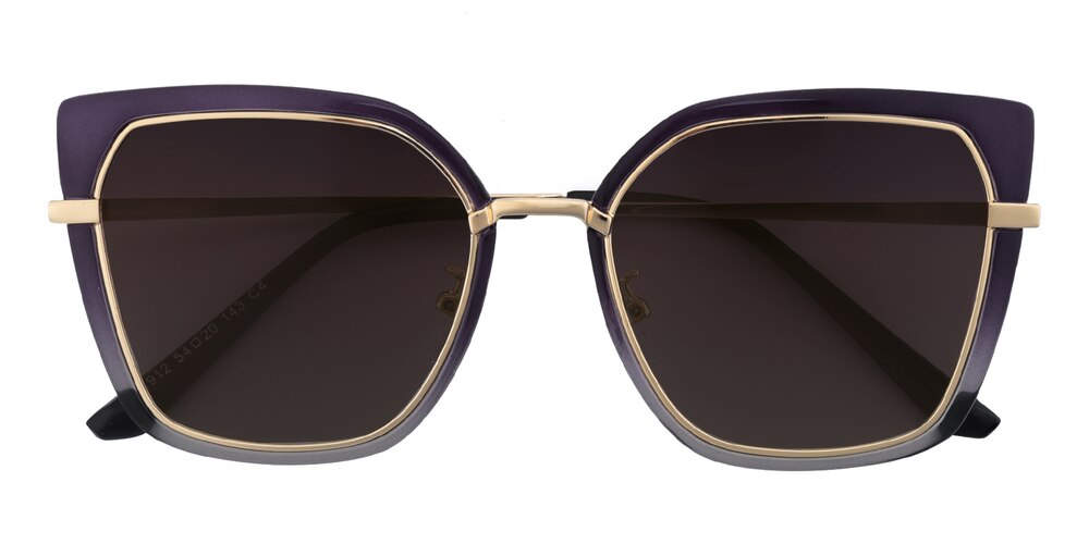 Cathy Purple Cat Eye TR90 Sunglasses