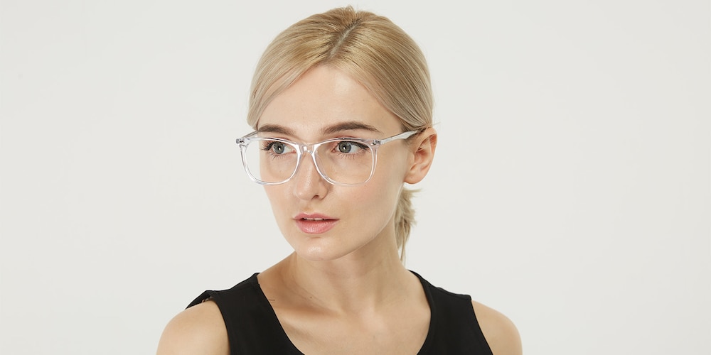 Jefferson Crystal Classic Wayframe Acetate Eyeglasses