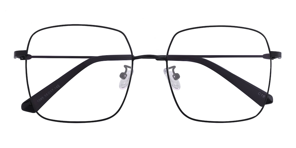 Grant Black Square Metal Eyeglasses