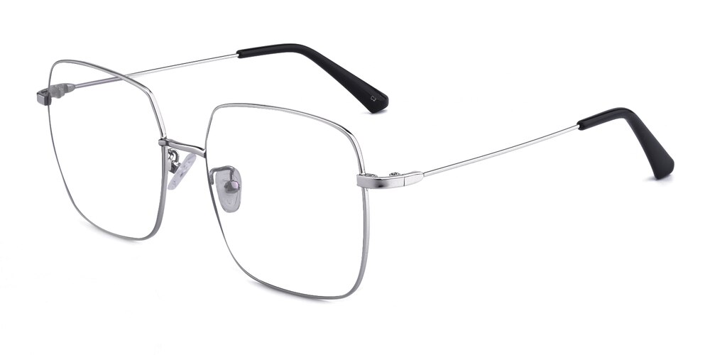 Grant Silver Square Metal Eyeglasses