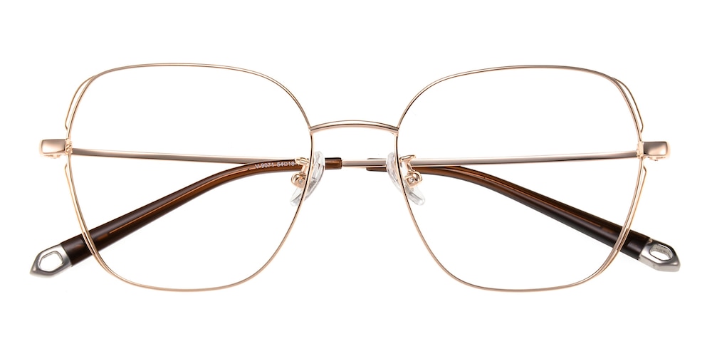 Ferdinand Golden Polygon Titanium Eyeglasses