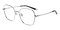 Ferdinand Silver Polygon Titanium Eyeglasses