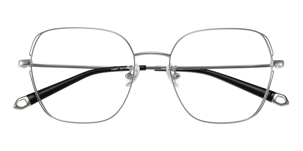 Ferdinand Silver Polygon Titanium Eyeglasses