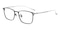 Ferguson Black/Silver Classic Wayframe Titanium Eyeglasses