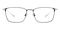 Ferguson Black/Silver Classic Wayframe Titanium Eyeglasses