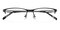 Forster Black Rectangle Titanium Eyeglasses