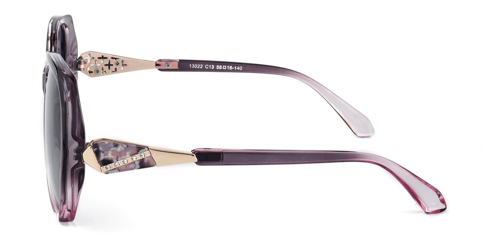 Garcia Purple/Pink Polygon Plastic Sunglasses