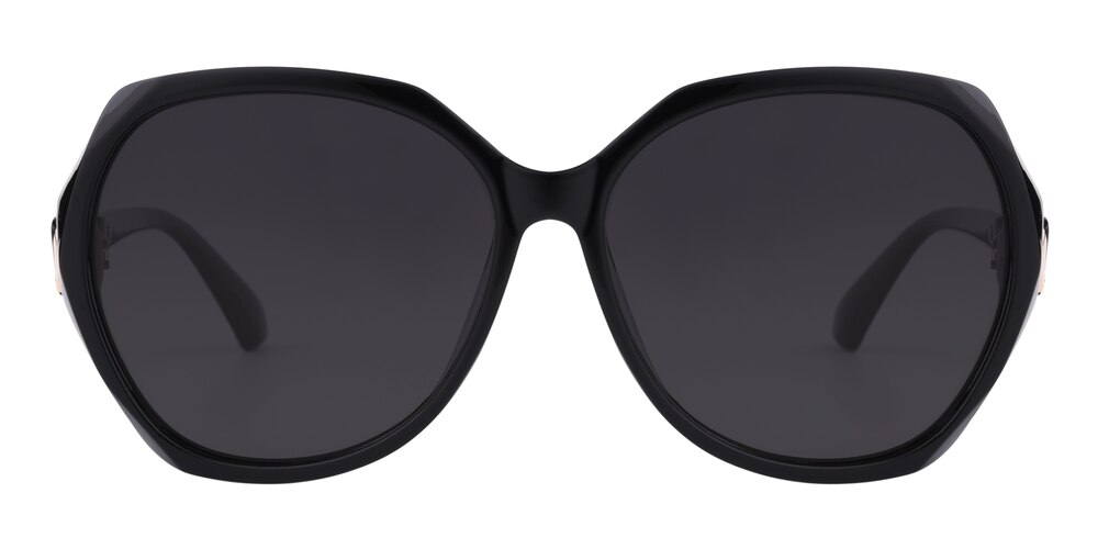Garcia Black Polygon Plastic Sunglasses