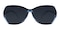 Gibbon Blue Oval Plastic Sunglasses
