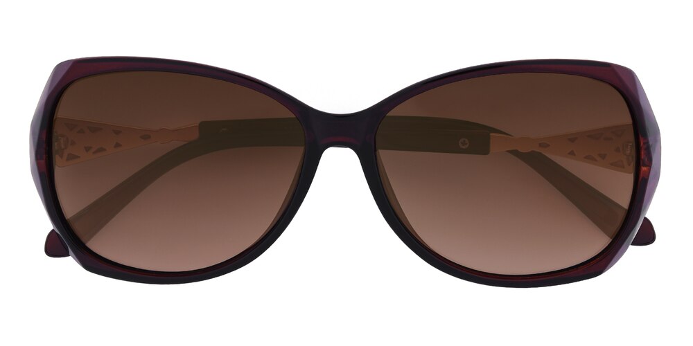 Gibbon Brown Oval Plastic Sunglasses