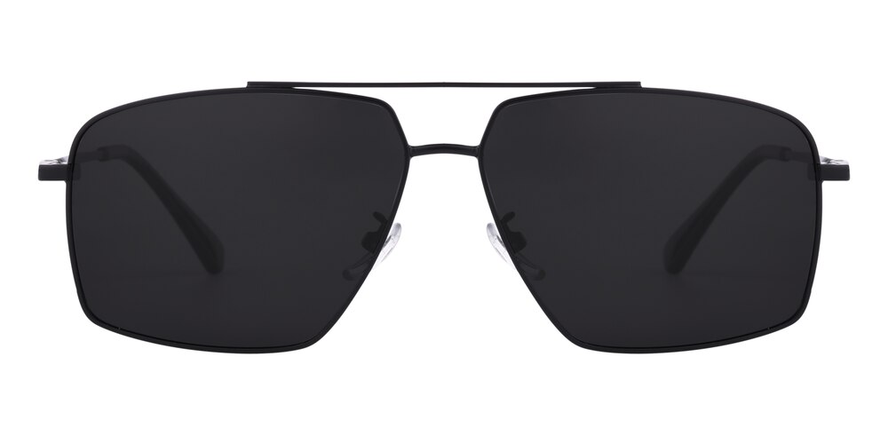 Gallup Black Aviator Metal Sunglasses