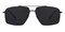 Gallup Black Aviator Metal Sunglasses