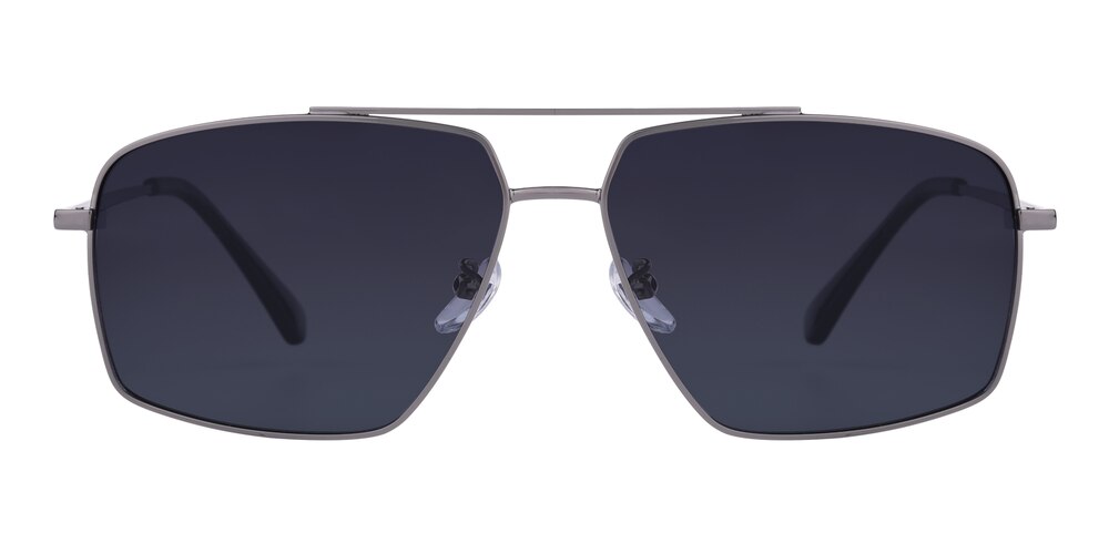 Gallup Gunmetal Aviator Metal Sunglasses