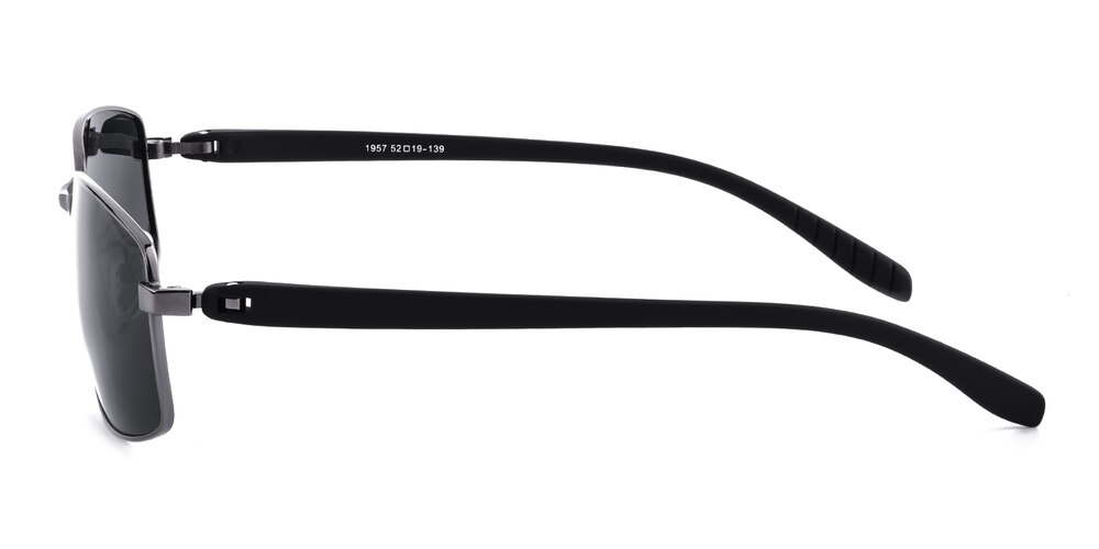 Gaskell Gunmetal Rectangle Metal Sunglasses