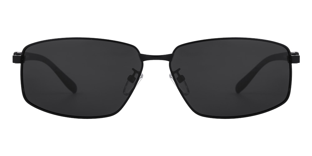Gaskell Black Rectangle Metal Sunglasses